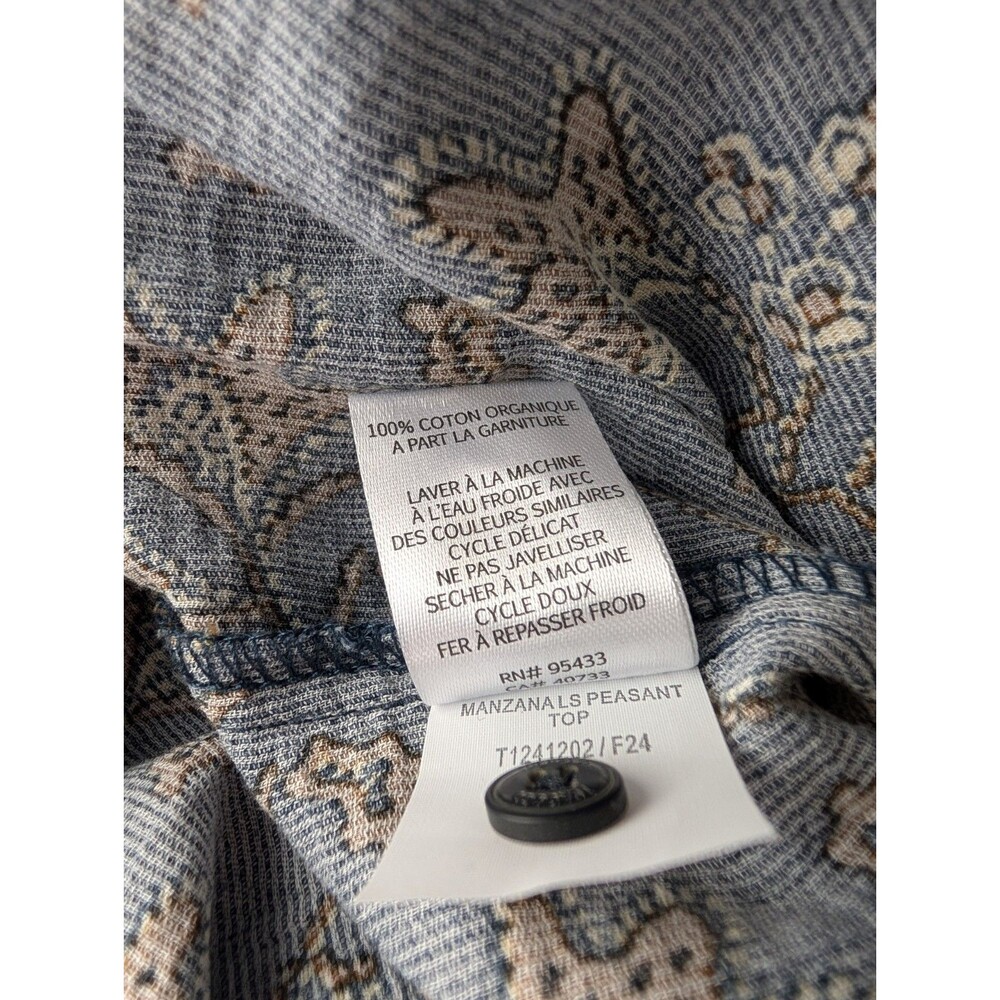 Toad&Co Women's Navy Blue Long Sleeve Floral-Petal Print Top - Picture 10 of 12